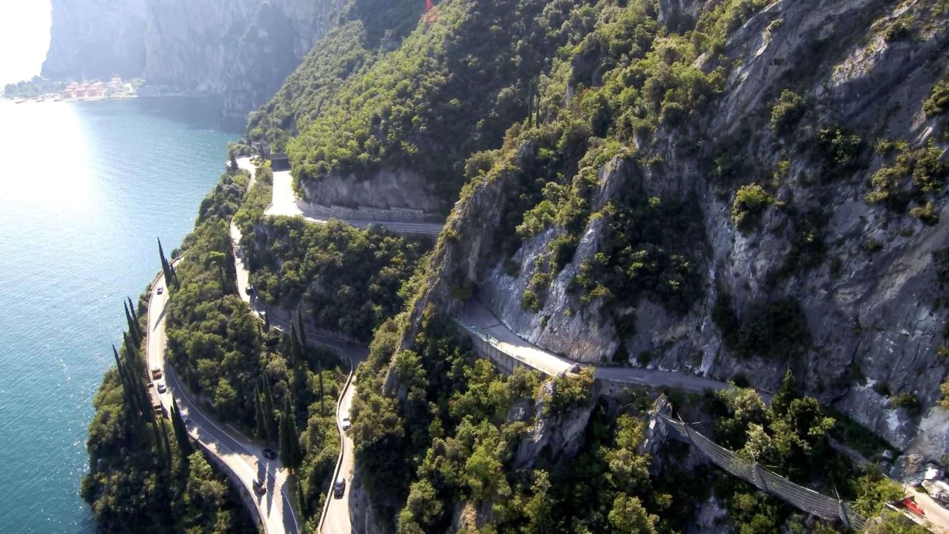 Strada della Forra Luftansicht – Gardesana Occidentale am Gardasee
