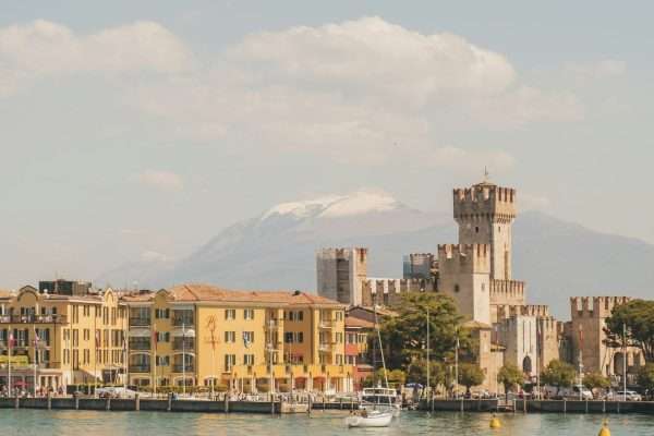 Romantic view of Sirmione on Lake Garda