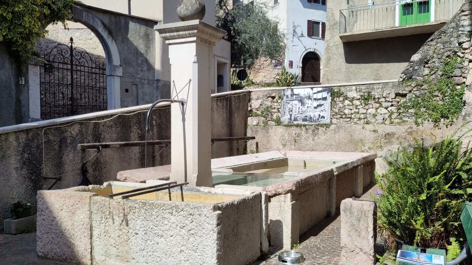 Fountain in the Stranfora quarter, the medieval core of Arco