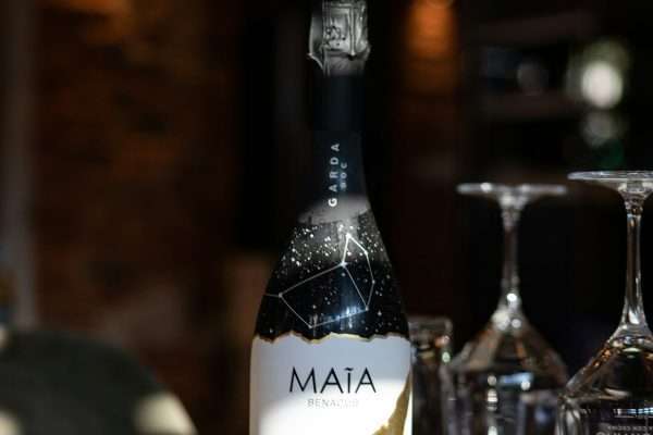 Bottle of wine and typical Italian products